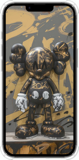 Силикон с усиленными углами чехол Bronze kaws для Apple iPhone SE 4 - 6097sp-3652 изображение 