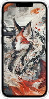 Силіконовий протиударний с посиленими кутами чехол Дух кицуне для Apple iPhone SE 4 - 6107sp-3652 изображение 