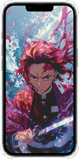 Силикон с усиленными углами чехол Танджиро Камадо: Клинок рассекающий демонов для Apple iPhone SE 4 - 6111sp-3652 изображение 