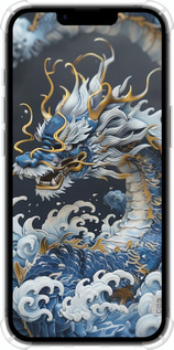 Силикон с усиленными углами чехол Водяной дракон для Apple iPhone SE 4 - 6113sp-3652 изображение 