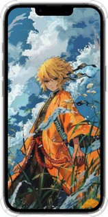 Силіконовий протиударний с посиленими кутами чехол Zenitsu Agatsuma для Apple iPhone SE 4 - 6117sp-3652 изображение 