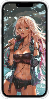 Силикон с усиленными углами чехол Аниме-звезда под водопадом для Apple iPhone 16e - 6121sp-3971 изображение 