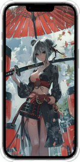 Силіконовий протиударний с посиленими кутами чехол Гейша-воїн для Apple iPhone SE 4 - 6124sp-3652 изображение 