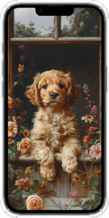 Силикон с усиленными углами чехол Щенок cocker spaniel для Apple iPhone SE 4 - 6136sp-3652 изображение 