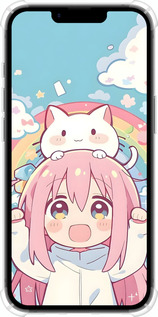 Силикон с усиленными углами чехол Девочка аниме радуга для Apple iPhone SE 4 - 6304sp-3652 изображение 