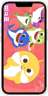 Силикон с усиленными углами чехол Бейби Шаркс для Apple iPhone SE 4 - 6305sp-3652 изображение 