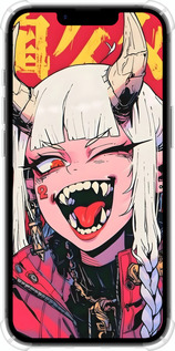 Силіконовий протиударний с посиленими кутами чехол Аніме демон для Apple iPhone SE 4 - 6308sp-3652 изображение 