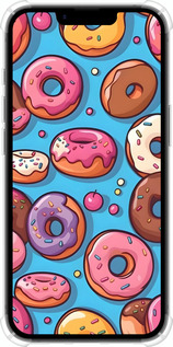 Силикон с усиленными углами чехол Пончики для Apple iPhone 16e - 6318sp-3971 изображение 