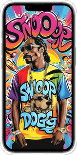 Силіконовий протиударний с посиленими кутами чехол Снуп дог для Apple iPhone SE 4 - 6348sp-3652 изображение 