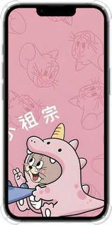 Силикон с усиленными углами чехол Том и джерри 2 для Apple iPhone SE 4 - 6359sp-3652 изображение 