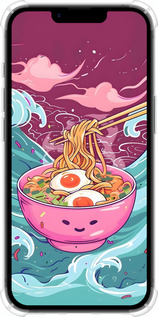 Силіконовий протиударний с посиленими кутами чехол Рамен для Apple iPhone SE 4 - 6360sp-3652 изображение 