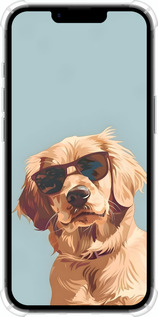 Силикон с усиленными углами чехол Пес в очках для Apple iPhone SE 4 - 6381sp-3652 изображение 