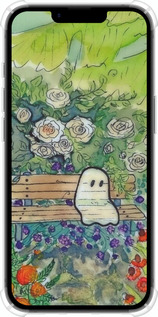 Силикон с усиленными углами чехол Грустное привидение для Apple iPhone SE 4 - 6403sp-3652 изображение 