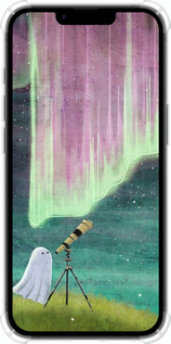 Силикон с усиленными углами чехол Привидение и звезды для Apple iPhone SE 4 - 6443sp-3652 изображение 