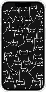 Силикон с усиленными углами чехол С изображением кошек для Apple iPhone SE 4 - 6470sp-3652 изображение 