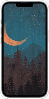 Силикон с усиленными углами чехол Звездный лес для Apple iPhone 16e - 6480sp-3971 изображение 