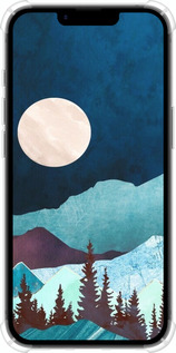 Силикон с усиленными углами чехол Горная идиллия ночной пейзаж для Apple iPhone SE 4 - 6488sp-3652 изображение 