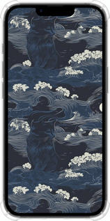 Силіконовий протиударний с посиленими кутами чехол Морська тематика у стилі арт-деко для Apple iPhone SE 4 - 6520sp-3652 изображение 