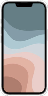 Силикон с усиленными углами чехол С синими и розовыми волнами в стиле ретро для Apple iPhone SE 4 - 6532sp-3652 изображение 