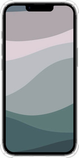 Силикон с усиленными углами чехол С фиолетовым и бирюзовым ретро-стилем и волнами для Apple iPhone 16e - 6533sp-3971 изображение 