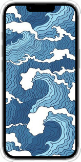 Силикон с усиленными углами чехол Абстрактный рисунок морских волн для Apple iPhone SE 4 - 6538sp-3652 изображение 