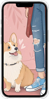 Силикон с усиленными углами чехол Корги 3 для Apple iPhone SE 4 - 6707sp-3652 изображение 