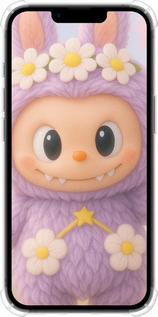 Силіконовий протиударний с посиленими кутами чехол Лабубу 1 для Apple iPhone SE 4 - 6709sp-3652 изображение 
