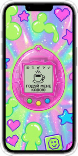 Силіконовий протиударний с посиленими кутами чехол Y2K Aesthetic Retro Pet: Годуй мене кавою для Apple iPhone SE 4 - 6784sp-3652 изображение 