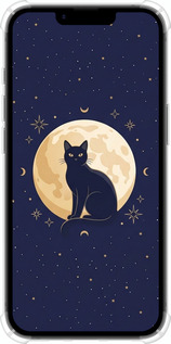 Силикон с усиленными углами чехол Cute Cat Celestial/Witchy для Apple iPhone SE 4 - 6787sp-3652 изображение 