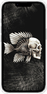 Силикон с усиленными углами чехол Рыбо-человек для Apple iPhone 16e - 683sp-3971 изображение 