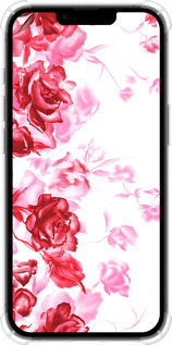 Силикон с усиленными углами чехол Нарисованные розы для Apple iPhone 16e - 724sp-3971 изображение 