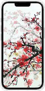 Силикон с усиленными углами чехол Цветущий куст для Apple iPhone SE 4 - 831sp-3652 изображение 