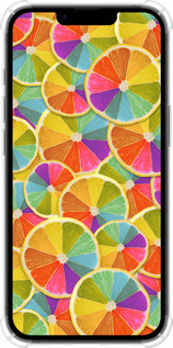 Силикон с усиленными углами чехол Разноцветные дольки лимона для Apple iPhone 16e - 861sp-3971 изображение 