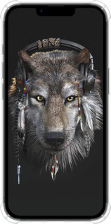 Силикон с усиленными углами чехол Волк-меломан для Apple iPhone SE 4 - 875sp-3652 изображение 