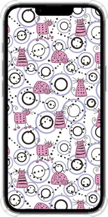 Силіконовий протиударний с посиленими кутами чехол Кумедні коти для Apple iPhone SE 4 - 907sp-3652 изображение 