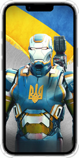 Силикон с усиленными углами чехол Украинский киборг для Apple iPhone SE 4 - 980sp-3652 изображение 