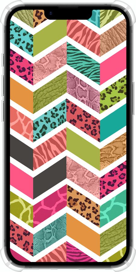 Силикон с усиленными углами чехол Шеврон v3 для Apple iPhone 16e - 1058sp-3971 изображение 