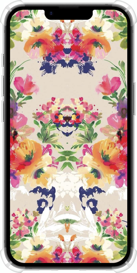 Силикон с усиленными углами чехол Цветочный узор для Apple iPhone SE 4 - 1083sp-3652 изображение 