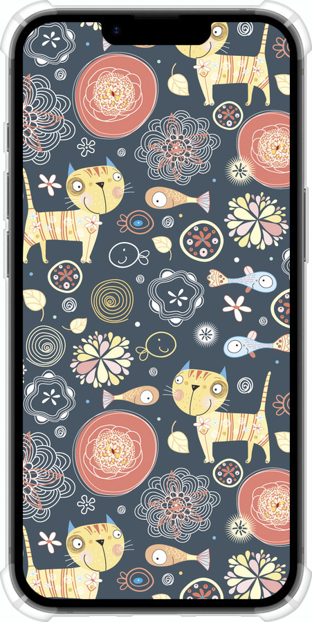 Силикон с усиленными углами чехол Котята v4 для Apple iPhone 16e - 1224sp-3971 изображение 