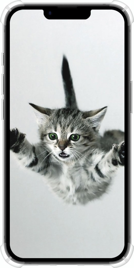 Силикон с усиленными углами чехол Летящий котёнок для Apple iPhone SE 4 - 2322sp-3652 изображение 