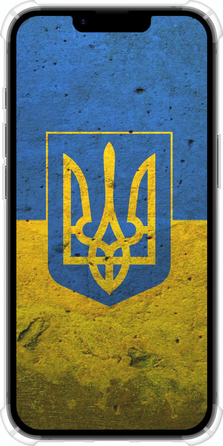 Силикон с усиленными углами чехол Флаг и герб Украины 2 для Apple iPhone SE 4 - 378sp-3652 изображение 