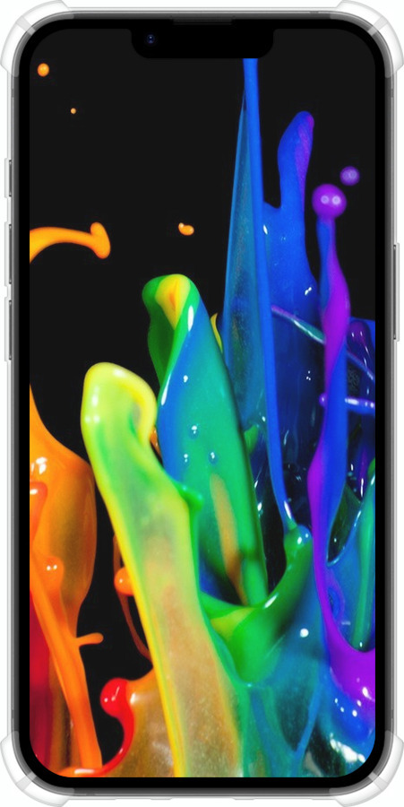 Силикон с усиленными углами чехол брызги краски для Apple iPhone 16e - 3957sp-3971 изображение 