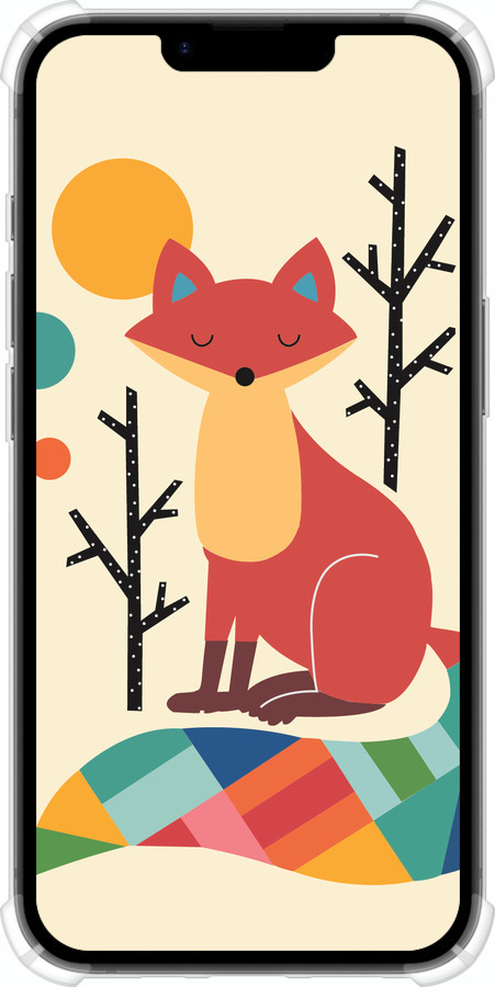 Силикон с усиленными углами чехол Rainbow fox для Apple iPhone 16e - 4010sp-3971 изображение 