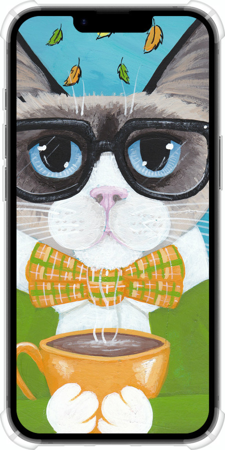 Силикон с усиленными углами чехол Cat&Coffee для Apple iPhone 16e - 4053sp-3971 изображение 