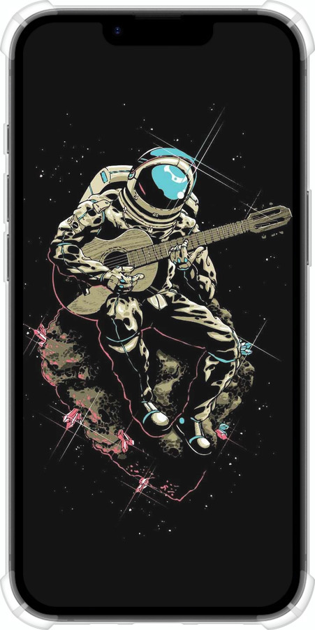 Силикон с усиленными углами чехол Космонавт с гиратой для Apple iPhone 16e - 4138sp-3971 изображение 