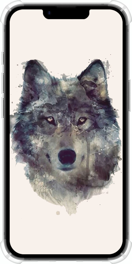 Силикон с усиленными углами чехол Волк-арт для Apple iPhone SE 4 - 4163sp-3652 изображение 