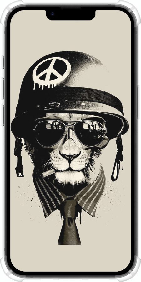 Силикон с усиленными углами чехол tattoo soldier для Apple iPhone 16e - 4165sp-3971 изображение 