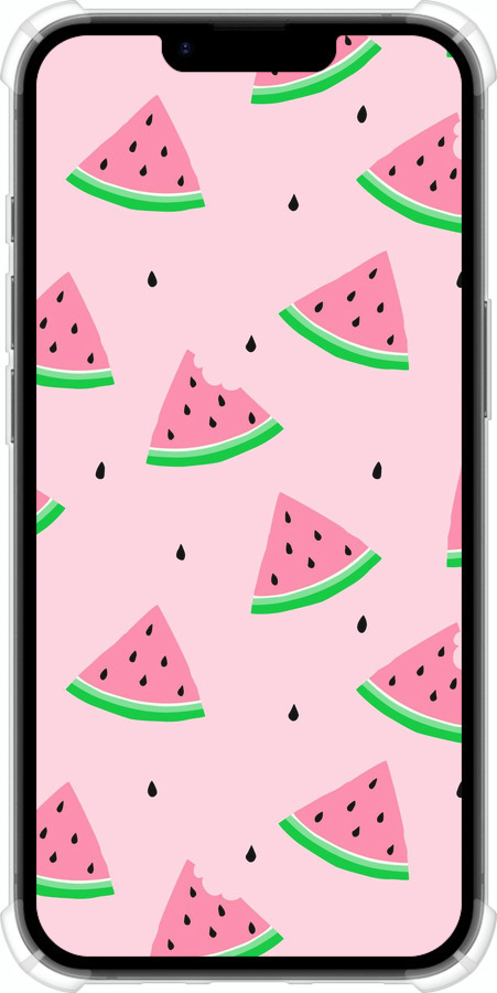 Силіконовий протиударний с посиленими кутами чехол Рожевий кавун для Apple iPhone SE 4 - 4314sp-3652 изображение 