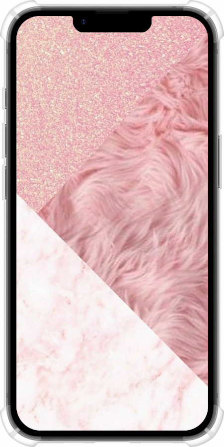 Силіконовий протиударний с посиленими кутами чехол Рожеві текстури для Apple iPhone 16e - 4343sp-3971 изображение 