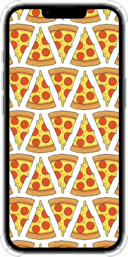 Силикон с усиленными углами чехол Пицца для Apple iPhone 16e - 4408sp-3971 изображение 